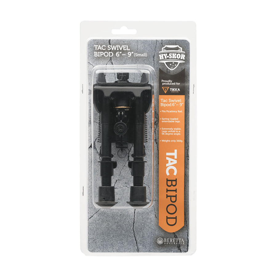 HySkor 6-9 inch Tac Bipod - Swivel With Picatinny Adapter