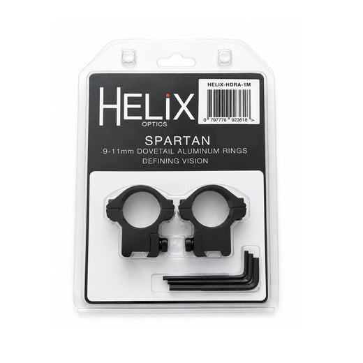 Helix Spartan Aluminium Dovetail 9-11mm Scope Rings - 1in