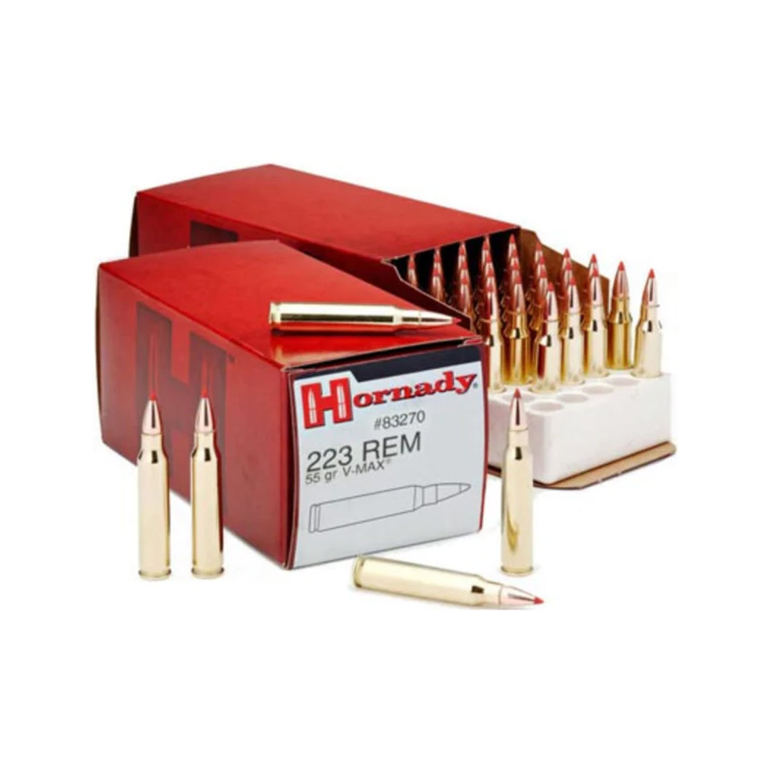 Hornady V-MAX 223 REM 55 GR Centrefire Ammo - 50 Rounds