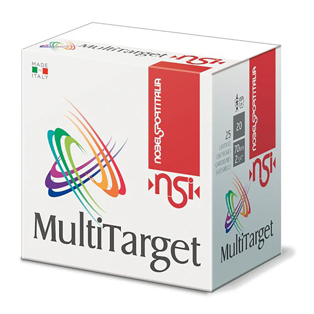 NSI Multitarget Shot Shell Ammo - 20 Gauge - 24gm - 1322 fps - 9.5 - 25 Rounds 20 GAUGE