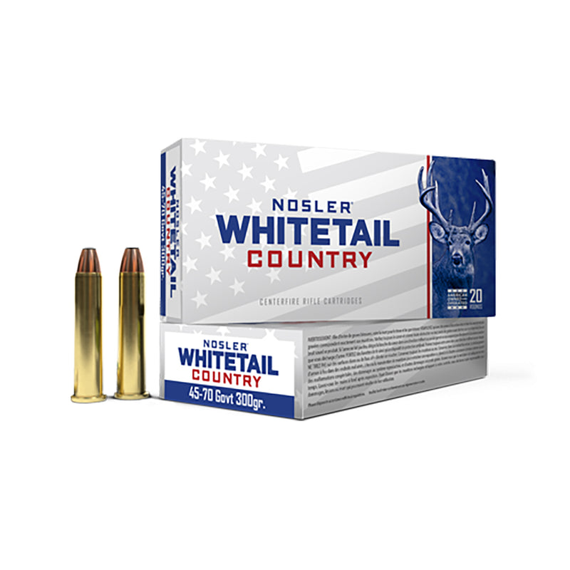 Nosler Whitetail Ammo 45-70 GOVT 300GR Sb Sp Centrefire Ammo - 20 Rounds