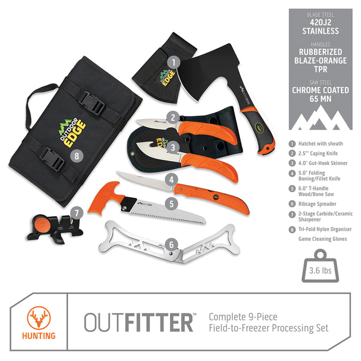 Outdoor Edge The Outfitter 9 Piece Hunting Set