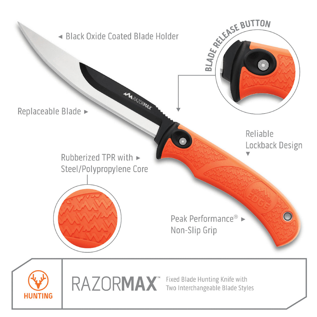 Outdoor Edge Razormax Orange + 6 spare blades