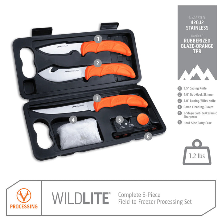 Outdoor Edge Wild Lite 6 Piece Butcher Set