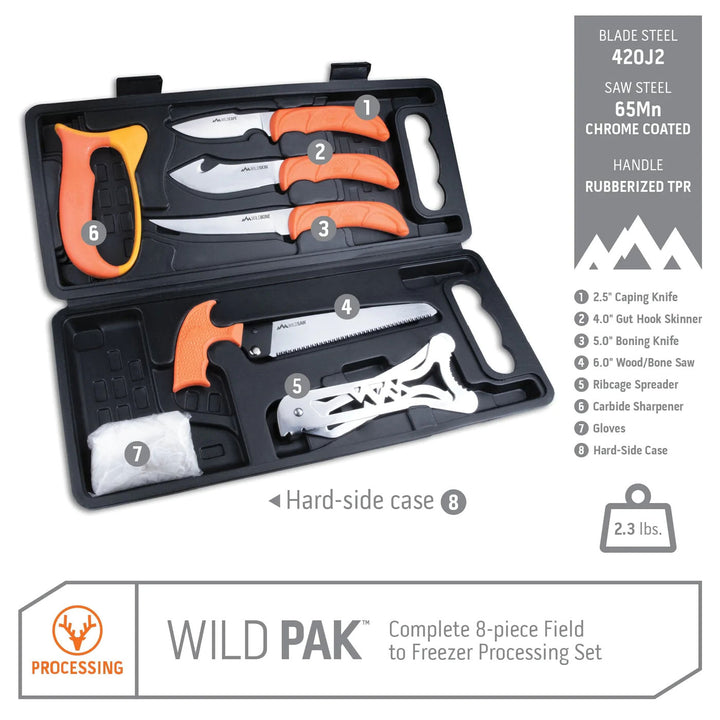 Outdoor Edge Wild-Pak 8 Piece Butcher Set