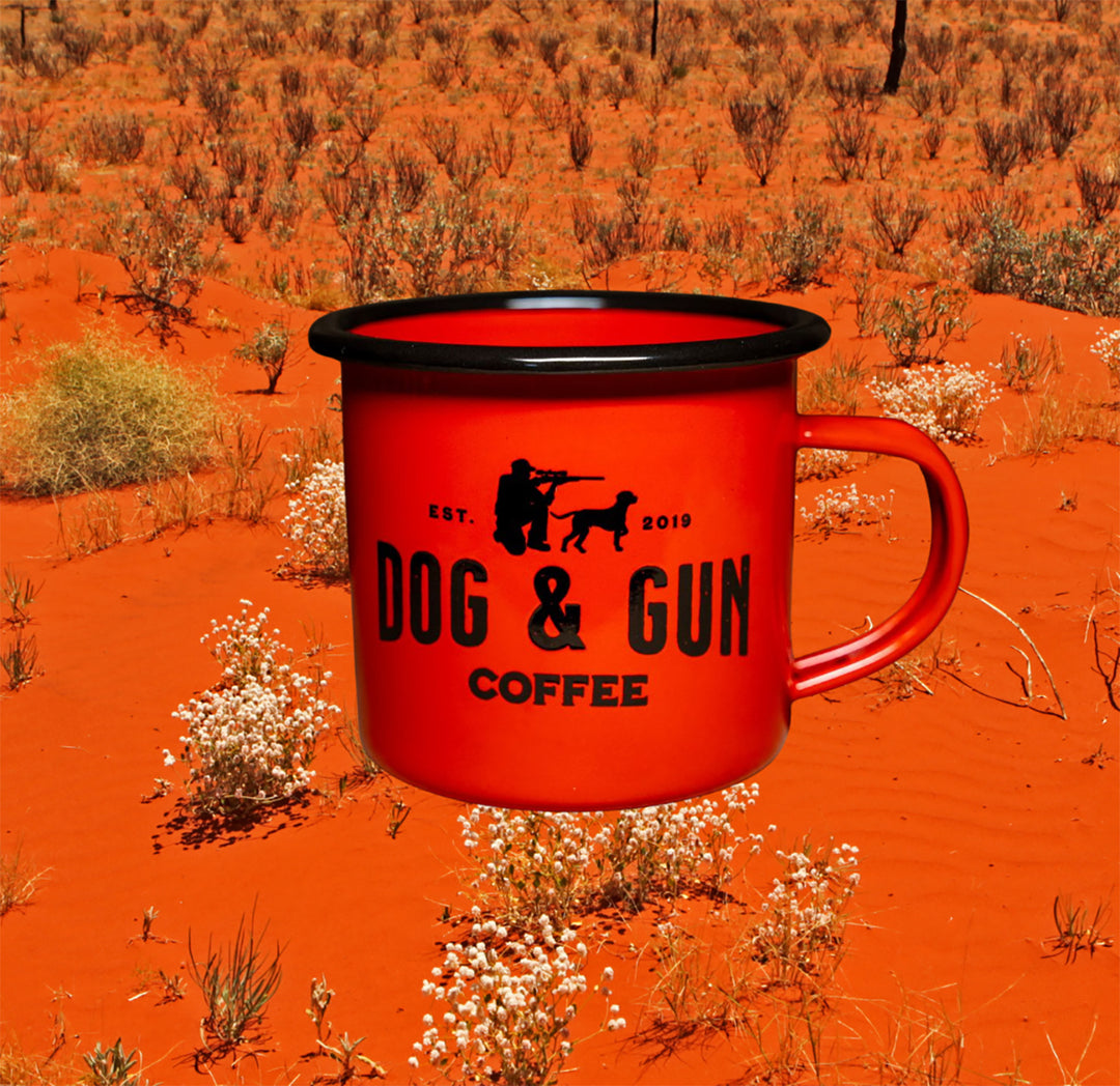 Dog & Gun 300ml Enamel Mug
