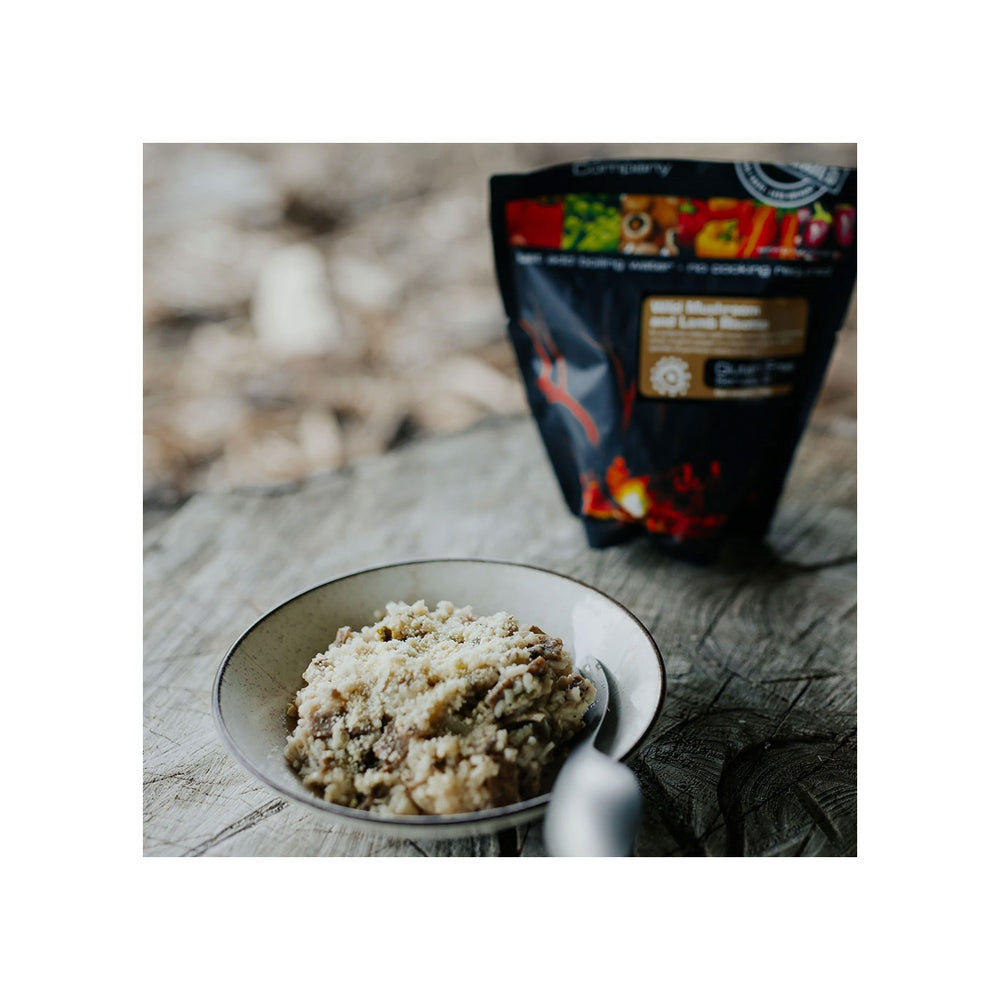 Outdoor Gourmet Wild Mushroom & Lamb Risotto