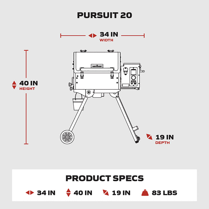 Camp Chef Pursuit Portable Pellet Grill - 20in