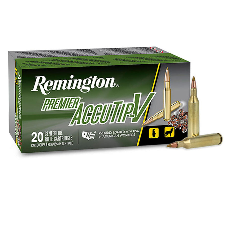 Remington Premier AccuTip 17 Rem 20 Grain - Varmint - Centrefire Ammo - 20 Rounds .17 REM