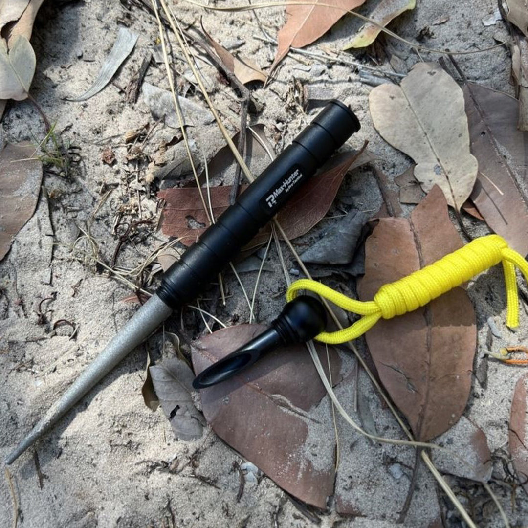 Pro-Tactical Paracord Knife Sharpener & Flint Tool - Yellow