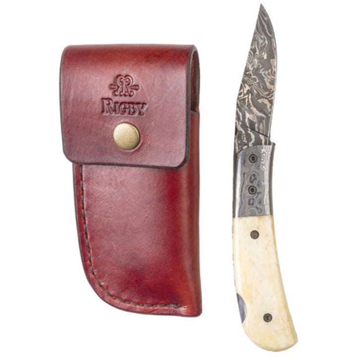 Rigby Folding Pocket Knife (Damascus Steel)