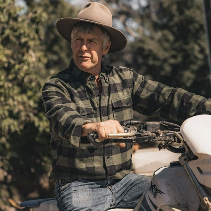 Ridgeline Mens Organic Check Shirt - Green