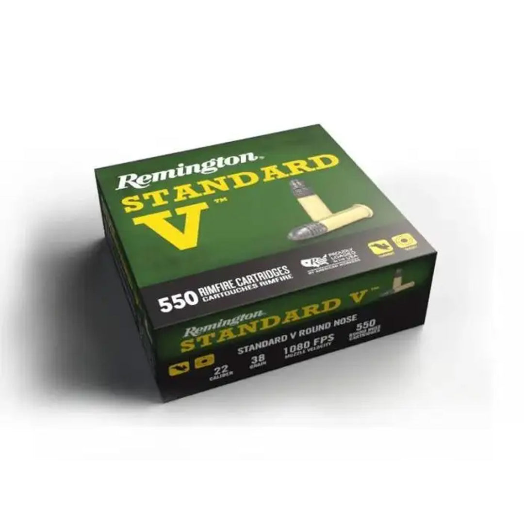 Remington 38GR Standard V LRN Rimfire Ammunition.22lr - 550 Rounds
