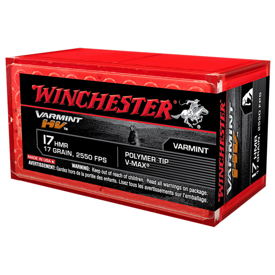 Winchester Varmint HV 17HMR 17gr Ammo - 50 Rounds .17 HMR