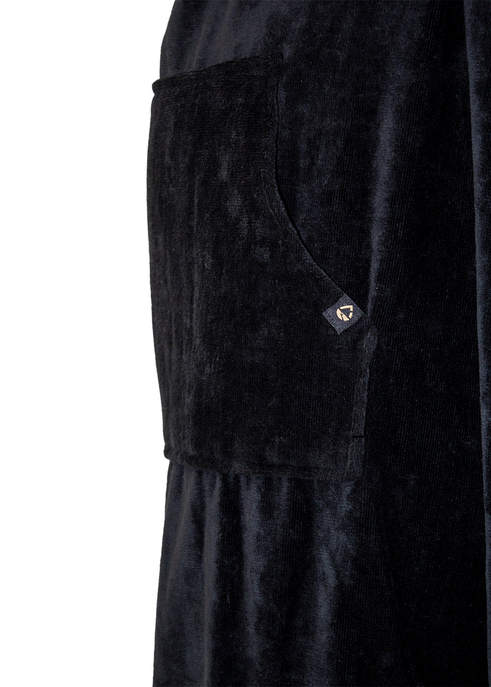 SALT Hooded Cotton Poncho Towel - Black