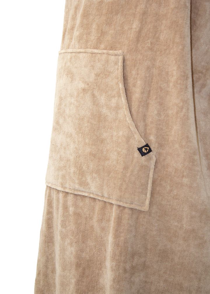 SALT Hooded Cotton Poncho Towel - Tan