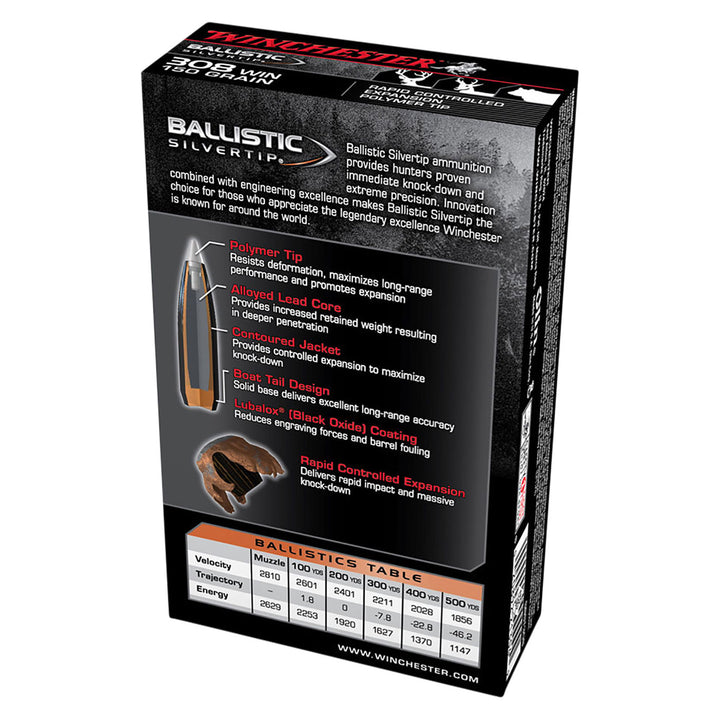Winchester Ballistic ST 308Win 150gr PT Ammo - 20 Rounds .308 WIN