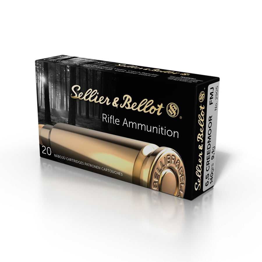 Sellier and Bellot 6.5 CM 140gr FMJBT Centrefire Ammo - 20 Rounds