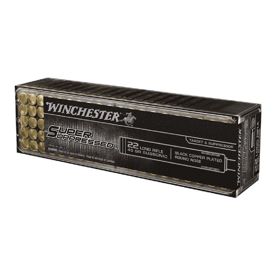 Winchester Super Suppressed 22LR 45gr Rimfire Ammo - 100 Bulk Pack
