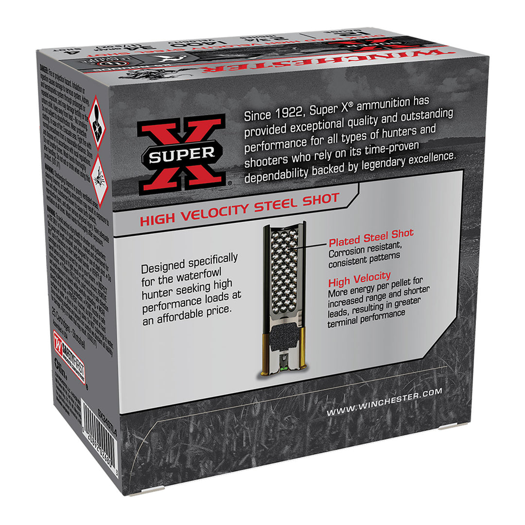 Winchester Super X Steel 12G 4 2-3/4in 34gm Shotshell - 25 Rounds