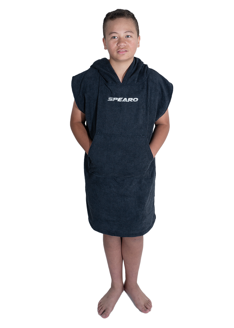 Spearo Hooded Microfiber Poncho Towel - Youth