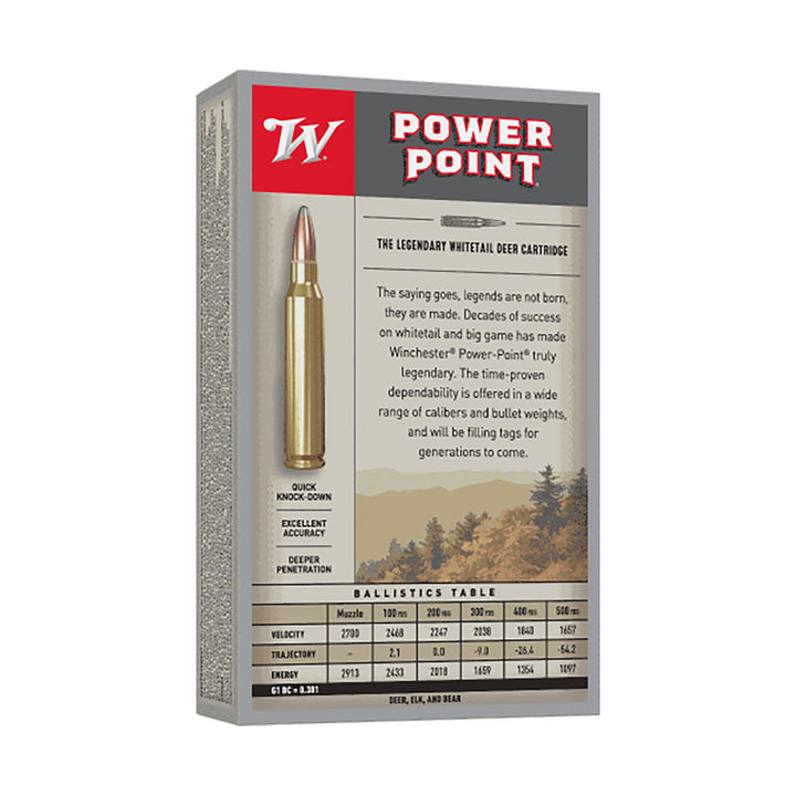 Winchester Power Point .30-06 Springfield 180gr Centrefire Ammo - 20 Rounds