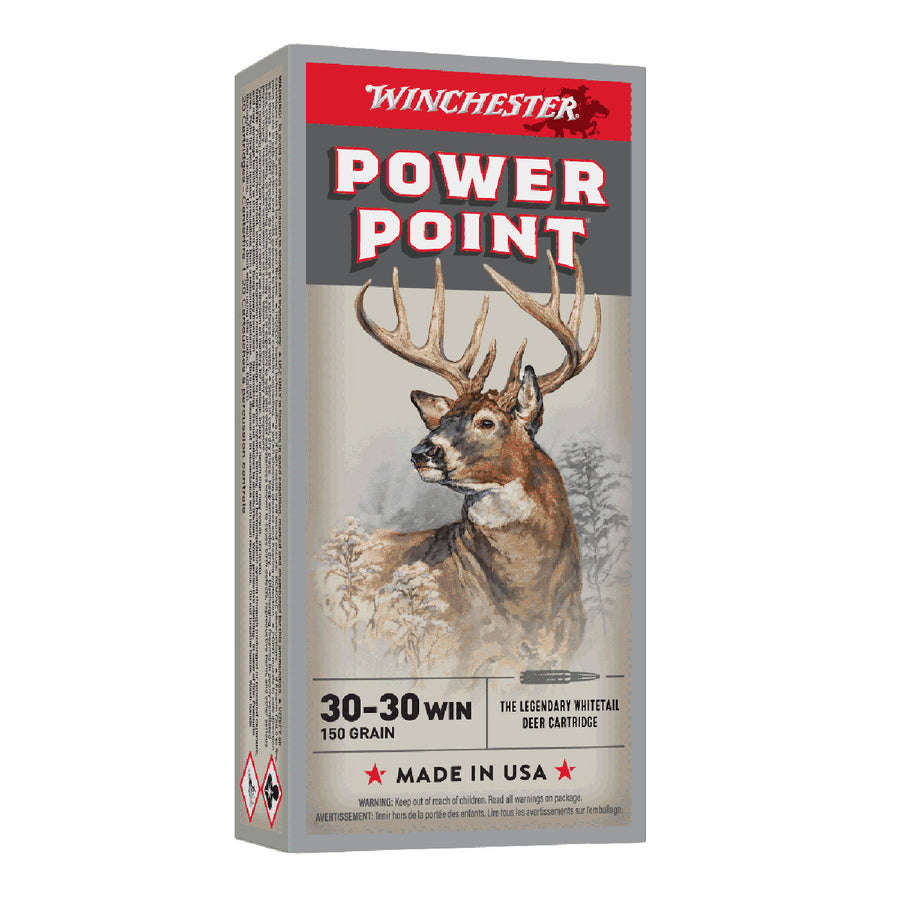 Winchester Power Point Centrefire Ammo 150gr PP - .30-30 WIN - 20 Rounds