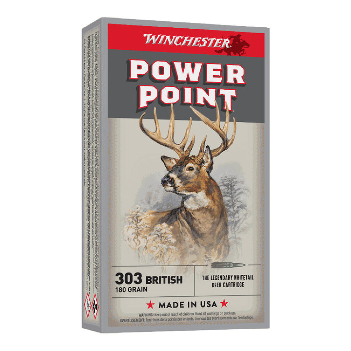 Winchester Power Point .303 British 180gr Centrefire Ammo - 20 Rounds