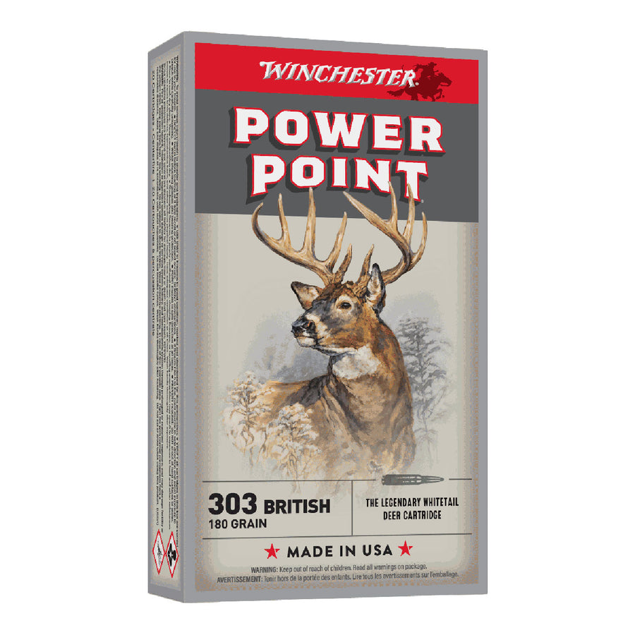 Winchester Power Point .303 British 180gr Centrefire Ammo - 20 Rounds