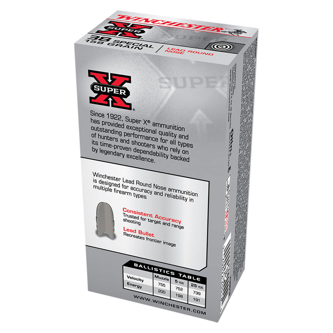 Winchester Super X 38SP 158gr LRN Shotshell - 50 Rounds .38 Special