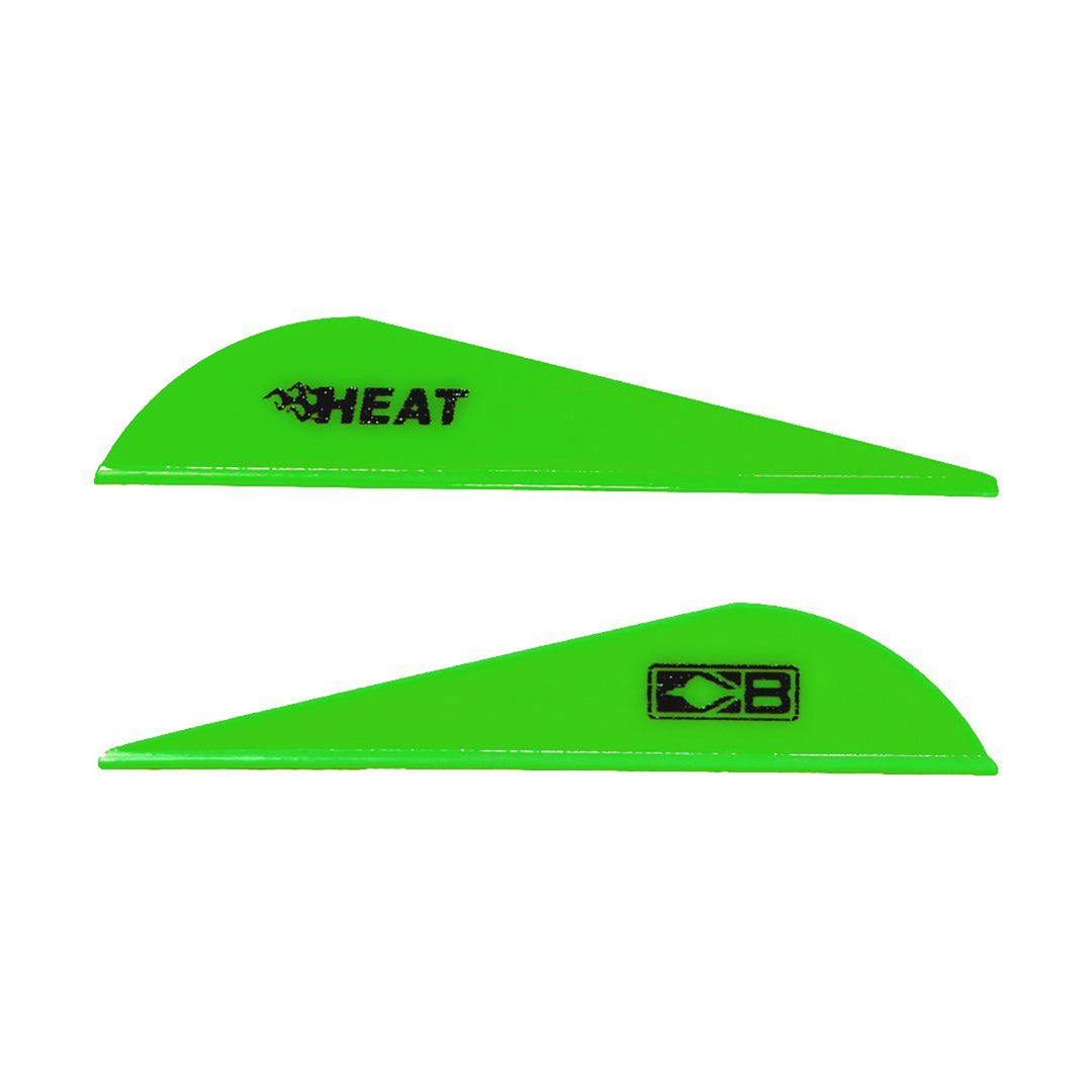 Bohning Heat Low Profile Hunting Vanes 2.5in - 100 Vanes Green