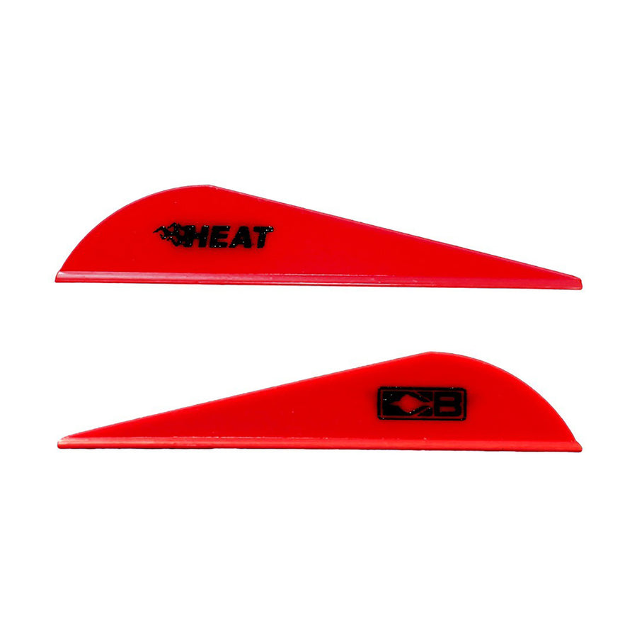 Bohning Heat Low Profile Hunting Vanes 2.5in - 100 Vanes Red