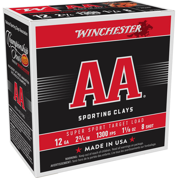 Winchester AA Super Sporting 12G 8 2-3/4in 32gm - 25 Rounds
