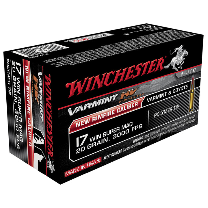 Winchester Varmint HV 17WSM 20gr Ammo - 50 Rounds .17 CAL