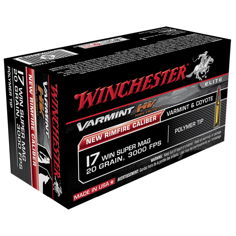 Winchester Varmint HV 17WSM 20gr Ammo - 50 Rounds .17 CAL