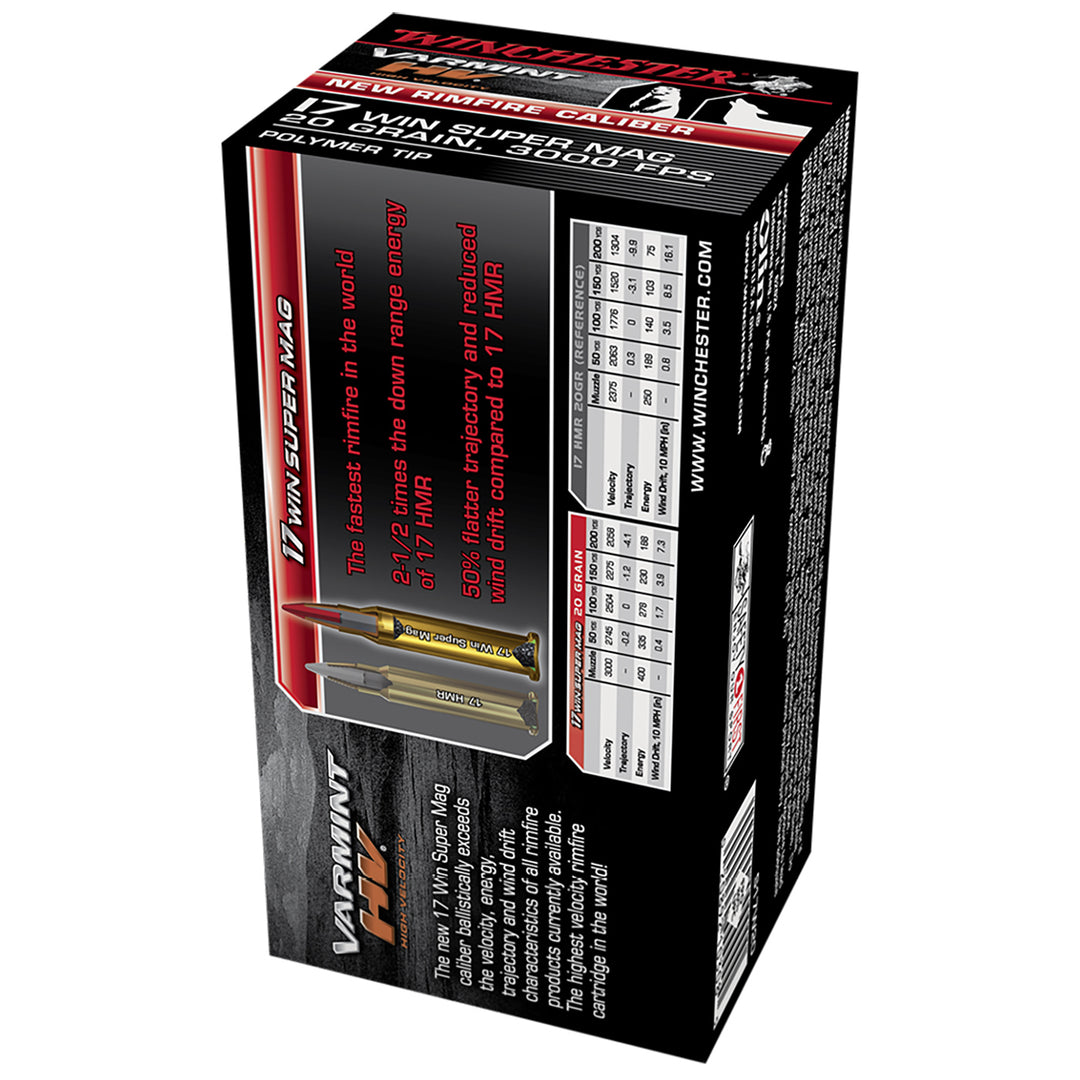 Winchester Varmint HV 17WSM 20gr Ammo - 50 Rounds .17 CAL