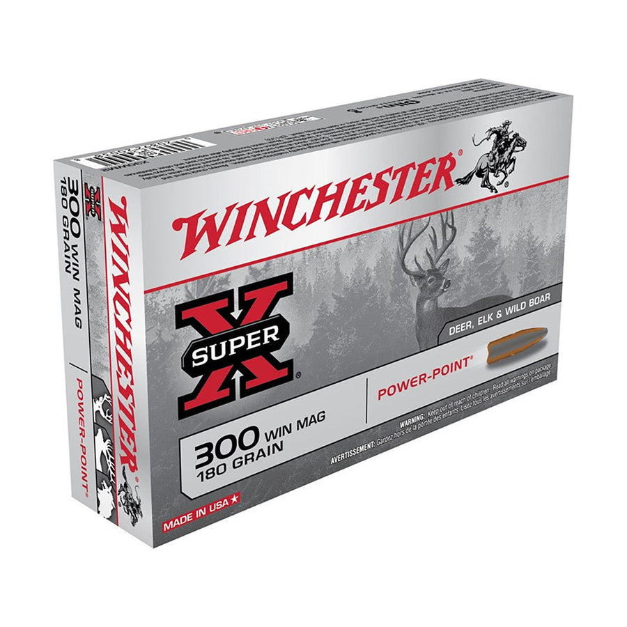 Winchester Power Point 300WM 180gr Power Point Centre Fire Ammo - 20 Rounds .300 WIN MAG