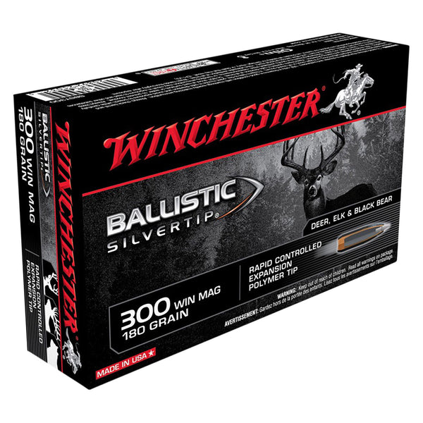 Winchester Ballistic Silvertip 300WM 180gr - 2764fps - Centrefire Ammo - 20 Rounds