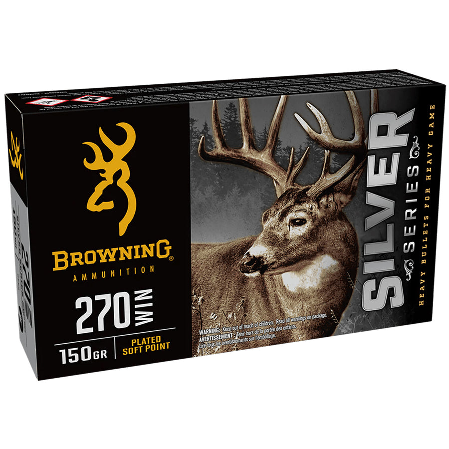 Browning Silver Series 270win 150gr PSP Centrefire Ammo - 20 Rounds .270 WIN