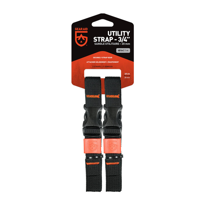 Gear Aid Utility Strap - 3/4in x 40in Length 3/4in x 40in / Black