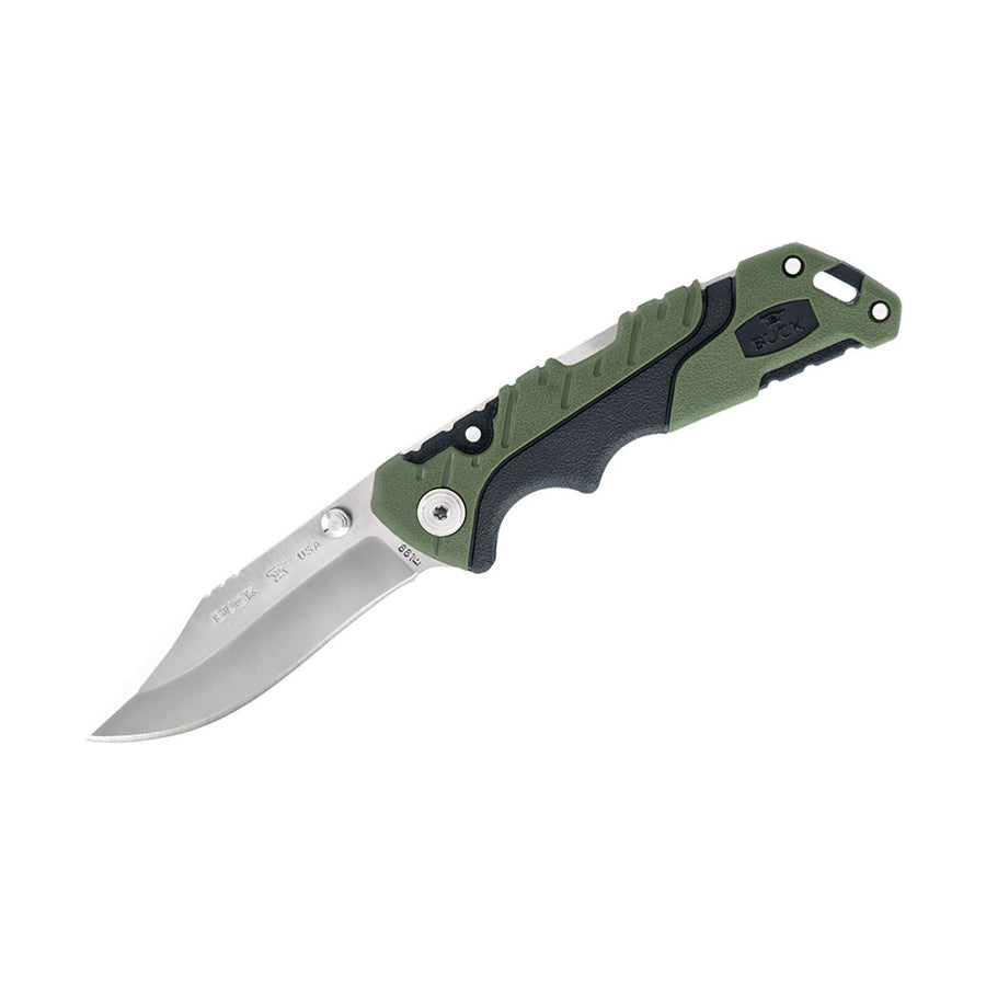 Buck Knives Pursuit Sm Fold Grn Hdl Blade7.6