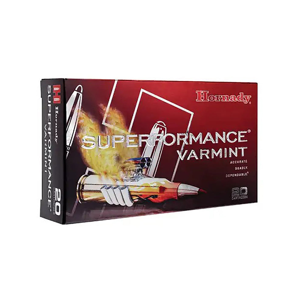 Hornady V-Max, 223 Rem, 53 Grain, Polymer Tip, Superformance Centrefire Ammo - 20 Rounds .223 REM