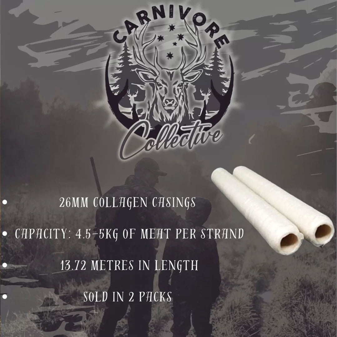 Carnivore Collective 26mm Collagen Sausage Casings x2