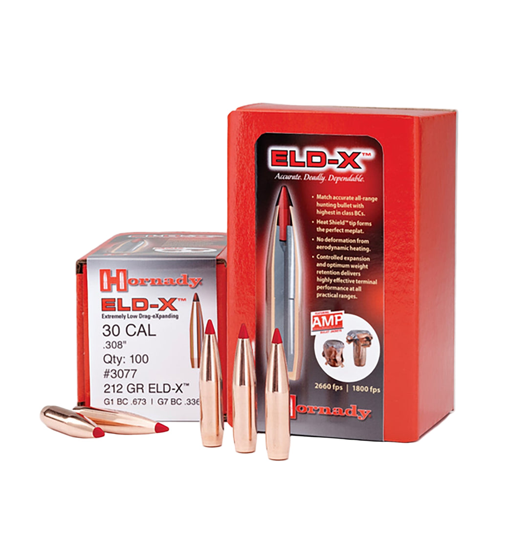 Hornady 30 CAL 308 220 GR ELD-X Projectile - 100pk