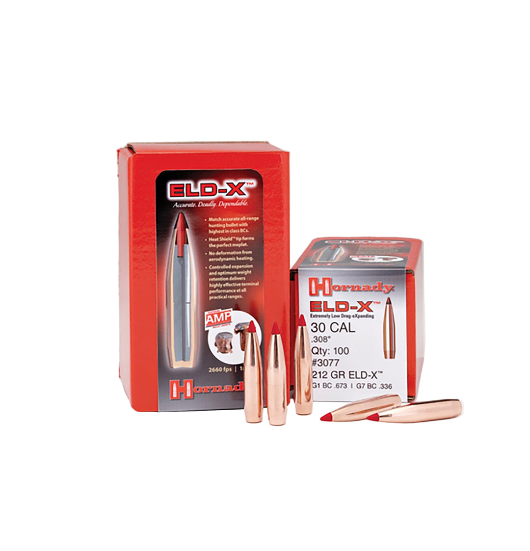 Hornady 30 CAL 308 220 GR ELD-X Projectile - 100pk