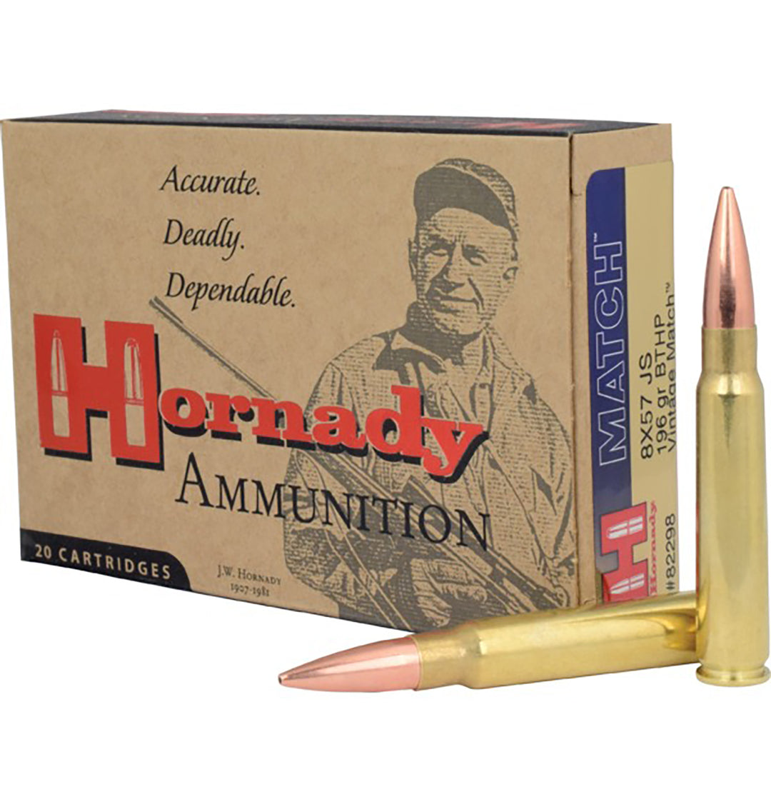Hornady 8X57 JS 196 GR BTHP Centrefire Ammo 20 Rounds
