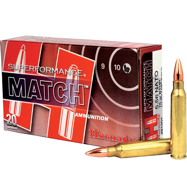 Hornady Superperformance BTHP 5.56 Nato 75gr Centrefire Ammuntiion - 20 Rounds