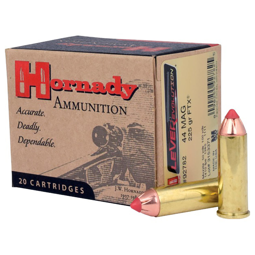 Hornady 44 MAG 225 GR FTX LEVERevolution Centrefire Ammo - 20 Rounds