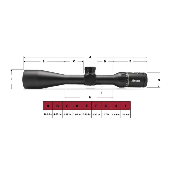 Burris Signature HD 2-25x50 30mm tube Rifle Scope - IR & Ballistic Turret