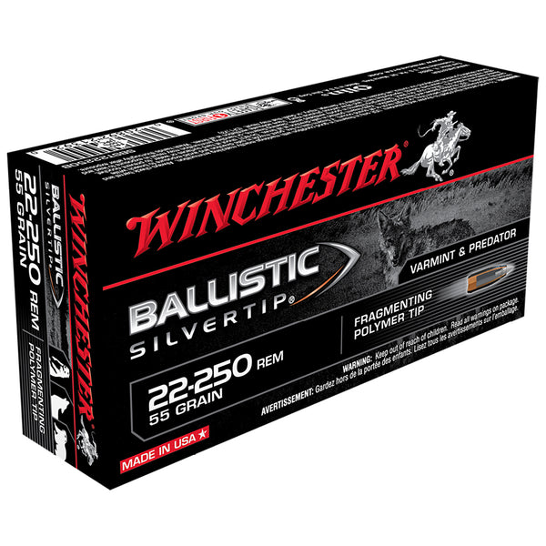 Winchester Ballistic ST 22-250Rem 55gr PT - Centrefire Ammo - 20 Rounds